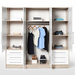 Armoire Jupiter en panneaux de particules - Blanc