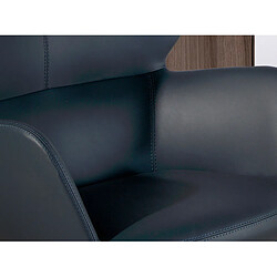 Angel Cerda Chaise de bureau pivotant en similicuir bleu pas cher