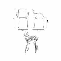 GRAND SOLEIL Chaise de Jardin Fauteuil Accoudoirs pas cher