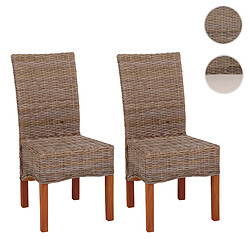 Mendler Lot de 2 Chaises M44 - Kubu