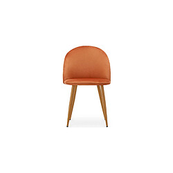 ICONIK INTERIOR Chaise de Salle à Manger - Revêtue de Velours - Dossier avec Motif - Evelyne Jaune pas cher