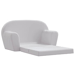 vidaXL Chaise longue pliable enfants - Gris clair