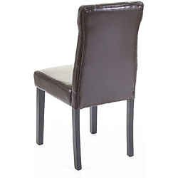 Avis Decoshop26 Chaises en synthétique - Marron (Lot de 4)