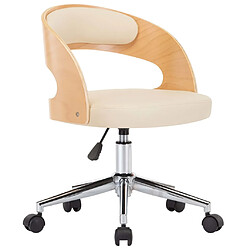 vidaXL Chaise pivotante - Similicuir Crème