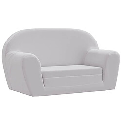 vidaXL Chaise longue pliable enfants - Gris clair