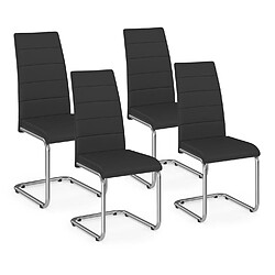 Idmarket MARKET Lot de 4 chaises MIA - Noir