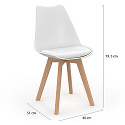 Idmarket Chaises scandinaves SARA - Lot de 6 pas cher