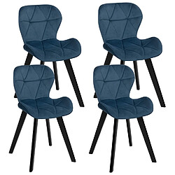 Idmarket MARKET ROBINE - Lot de 4 - Bleu