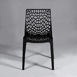Le Quai Des Affaires Lot de 4 chaises empilables TELA / Noir