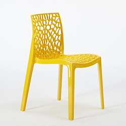 Grand Soleil Chaise Nid d'Abeille Jaune