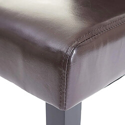 Acheter Decoshop26 Chaises en synthétique - Marron (Lot de 4)