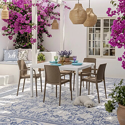 Grand Soleil Lot de 18 chaises empilables - Poly rattan