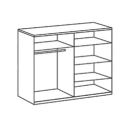 Chambre adulte Pegane 160x200 cm blanc/anthracite