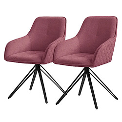 ML-Design Ensemble de 2 Chaises Pivotantes - Vieux Rose