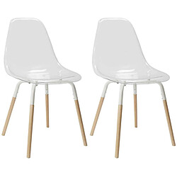 The Home Deco Factory the_home_deco_factory Chaise Phenix - Lot de 2 - Translucide