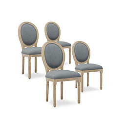 NC Chaises Louis XVI - Lot de 4 - Gris