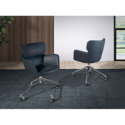Avis Angel Cerda Chaise de bureau pivotant en similicuir bleu