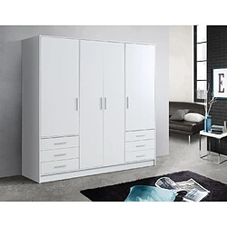 Jupiter armoire 4 portes - Blanc mat