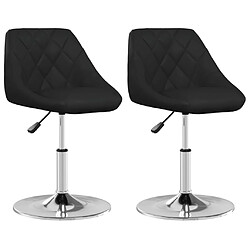 vidaXL 335160 Chaises Noires Similicuir