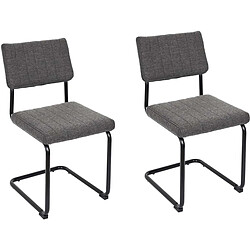 The Home Deco Factory the_home_deco_factory Chaises Alban - Gris Chiné
