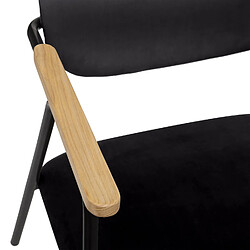 Avis Atmosphera Fauteuil design en velours Dyer - Noir