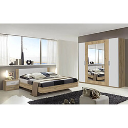 Pegane Chambre complète adulte - Chêne et blanc