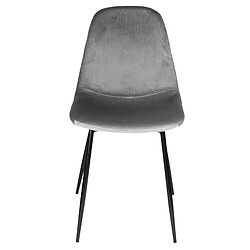 Toilinux 2 Chaises design velours Giulia - Gris foncé