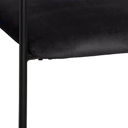 Acheter Atmosphera Fauteuil design en velours Dyer - Noir