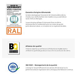 Pegane Chambre Complète Adulte - Chêne Poutre/Chrome pas cher