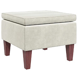 vidaXL Tabouret Crème Velours