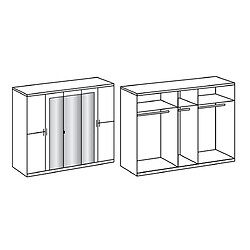 Pegane Chambre adulte complète - Chêne