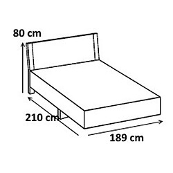 Pegane Chambre complète adulte - Chêne et blanc