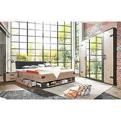 Pegane Chambre complète Leo - Chêne