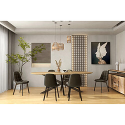 Moloo STELLIA-Chaise en Velours Gris Taupe et métal noir (x2)