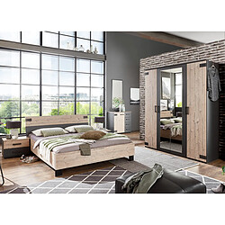 Pegane Chambre complète adulte - Chêne