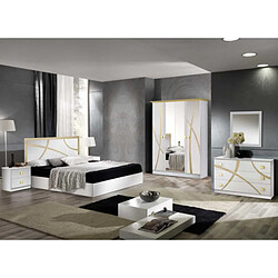 Dansmamaison Chambre Blanch/Or 160x200