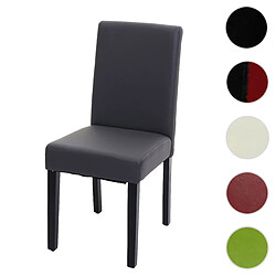 Mendler Chaise Littau similicuir gris