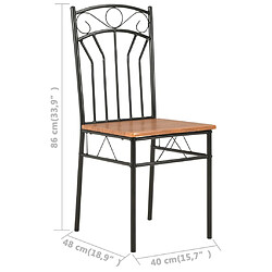 vidaXL Chaises MDF pas cher