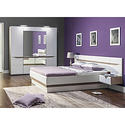 Dansmamaison Chambre Complète ONIEL Blanc/Chêne