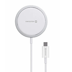 Swissten Chargeur MagSafe 15W Charge Rapide - Blanc