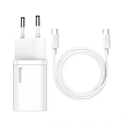 Baseus Chargeur Secteur USB-C 25W Blanc