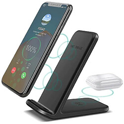 Chrono Chargeur sans fil 15W et station de charge 2 en 1 - Noir