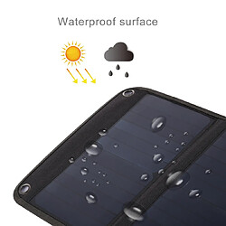 Chargeur Dual USB Appareils Panneau Solaire Portable Pliable 14W Étanche Noir YONIS pas cher