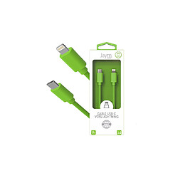 Jaym Câble USB-C Lightning 1,5m - Vert