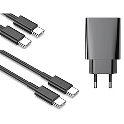 Little Boutik Chargeur 20W USB-C avec 2 Cables - Noir