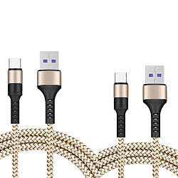 Little Boutik Câbles X2 USB/Type-C 3A - Or