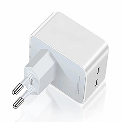 Visiodirect Chargeur rapide 35W Double USB-C + 2 câbles pour Samsung Galaxy A13