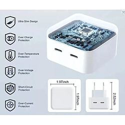 Acheter Visiodirect Chargeur rapide 35W Double USB-C + 2 câbles pour Samsung Galaxy A13