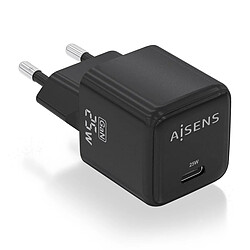 Aisens ASCH-25W1P013-BK Chargeur mural - Puissance 25W - USB-C - Universel - EU