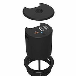 Icy Box 3-Port Tischladegerät - Noir